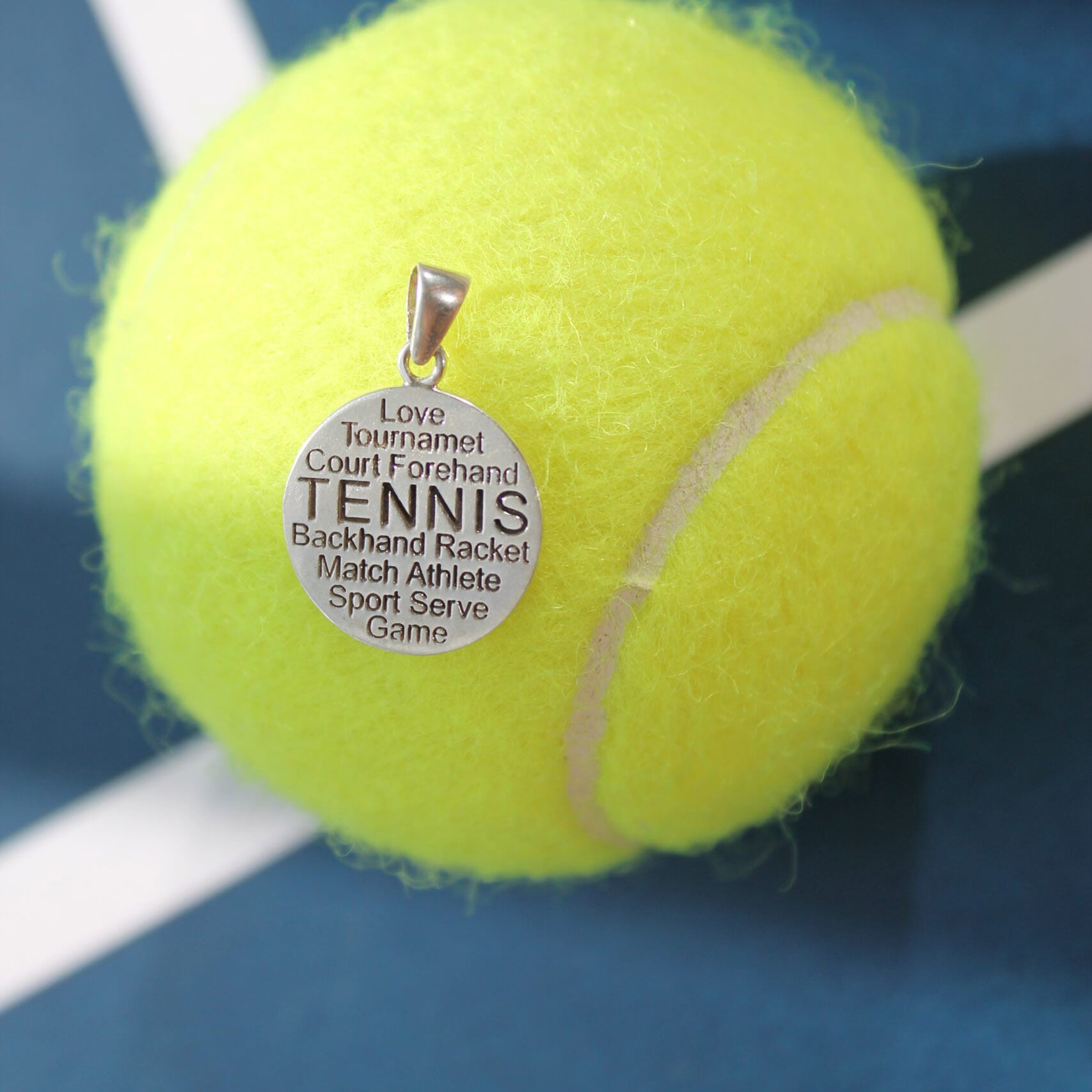Silver pendant "Tennis"