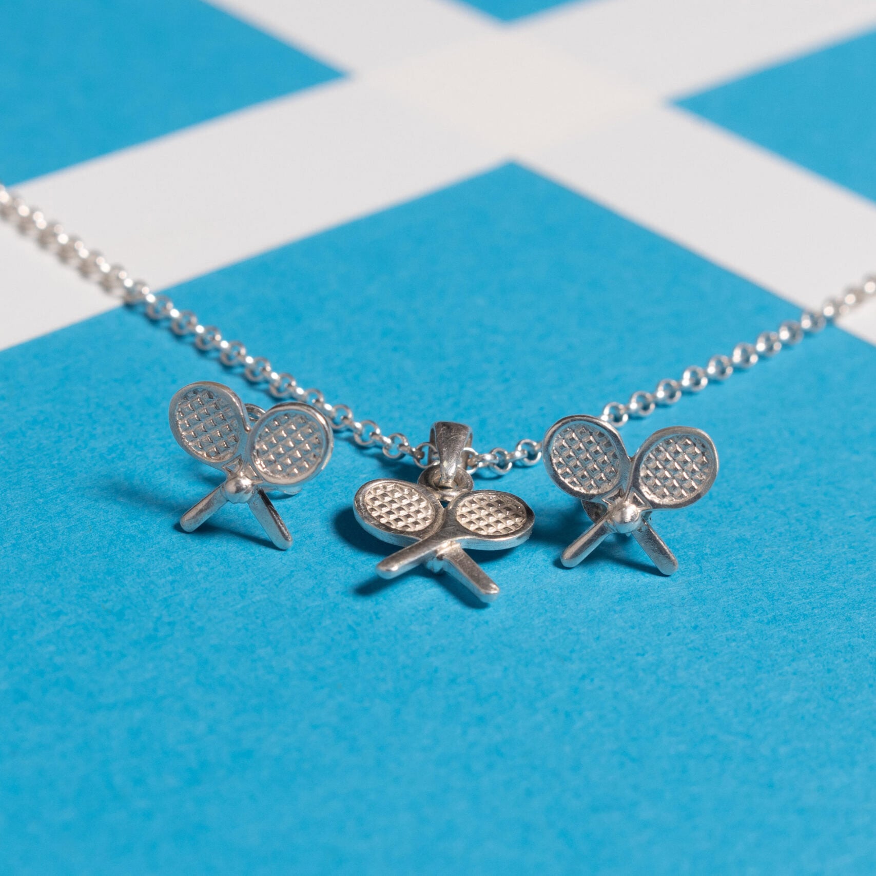 Silver earrings "Meet your match"