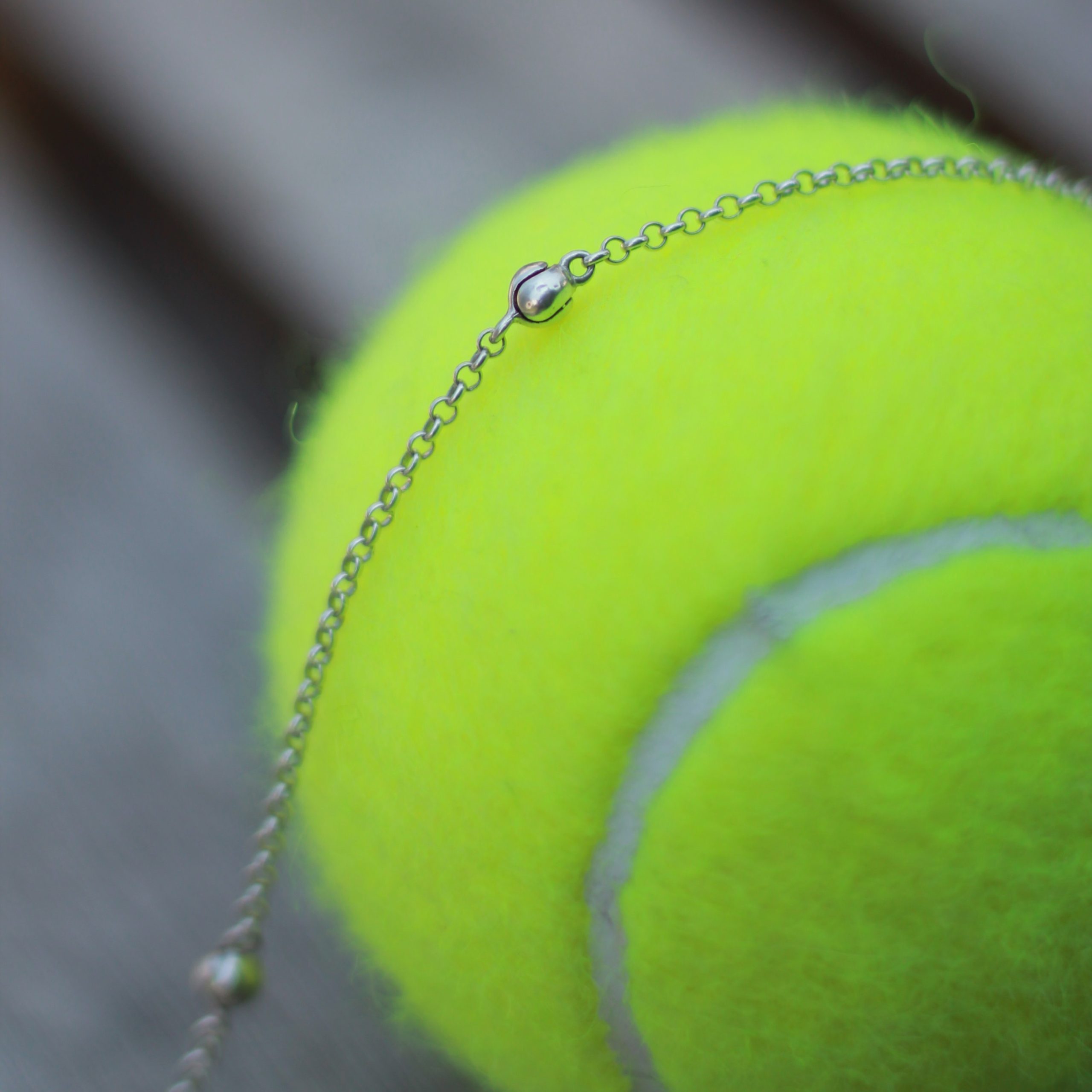 Сребърно колие с тенис топки "Tennis balls"