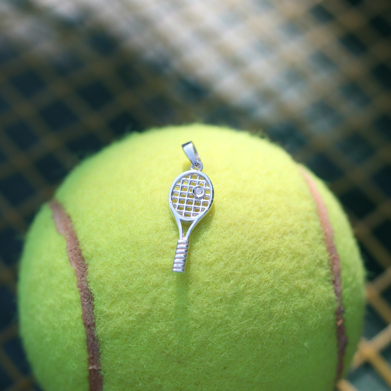 Висулка тенис ракета "Racket Charm" с циркон